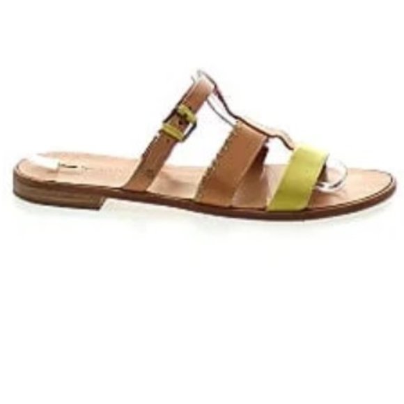 👡Anthropologie Schuler & Sons Sandals Yellow, 8.5 - Picture 2 of 7